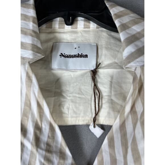 New Nanushka Esma Striped Mini Wrap Dress Size Small - Picture 6 of 7